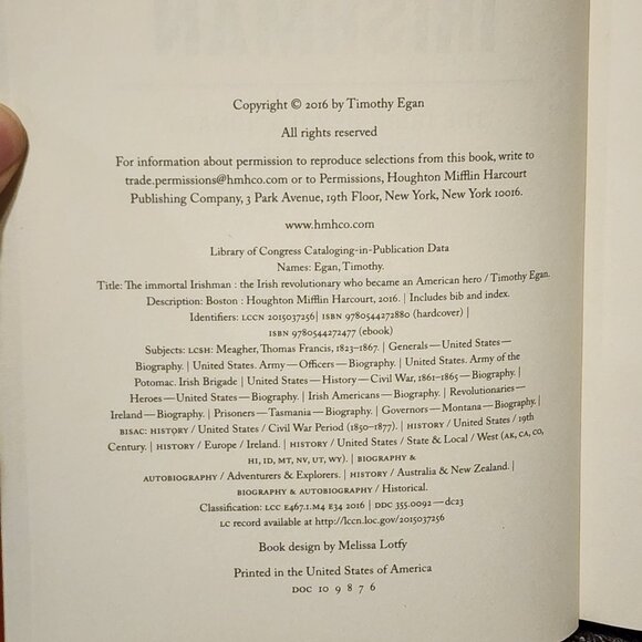 The Immortal Irishman - Timothy Egan - Hardcover - Picture 4 of 6